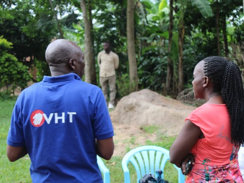 Village Health Team member engaging the community